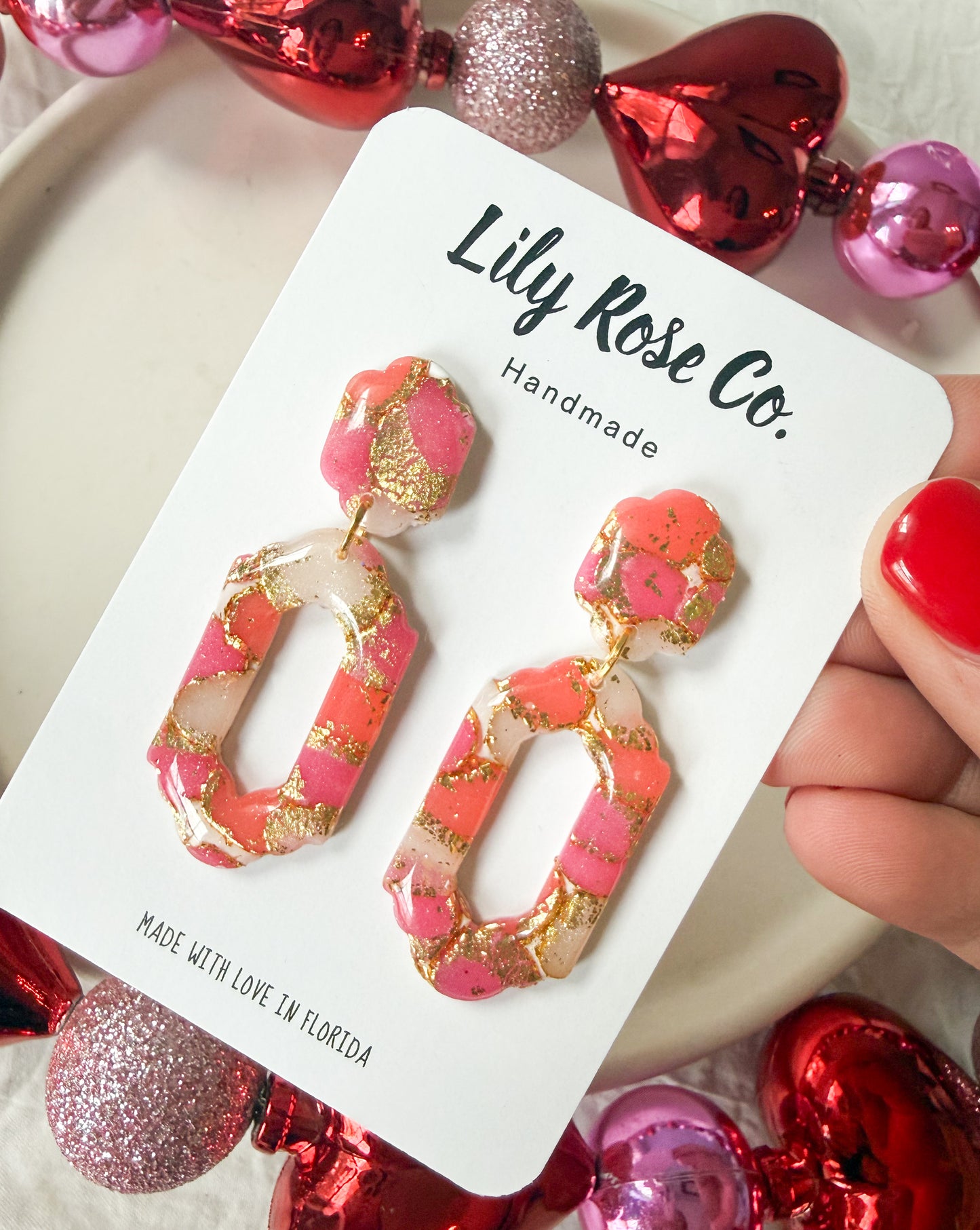 Valentines Stone Inspired Earrings