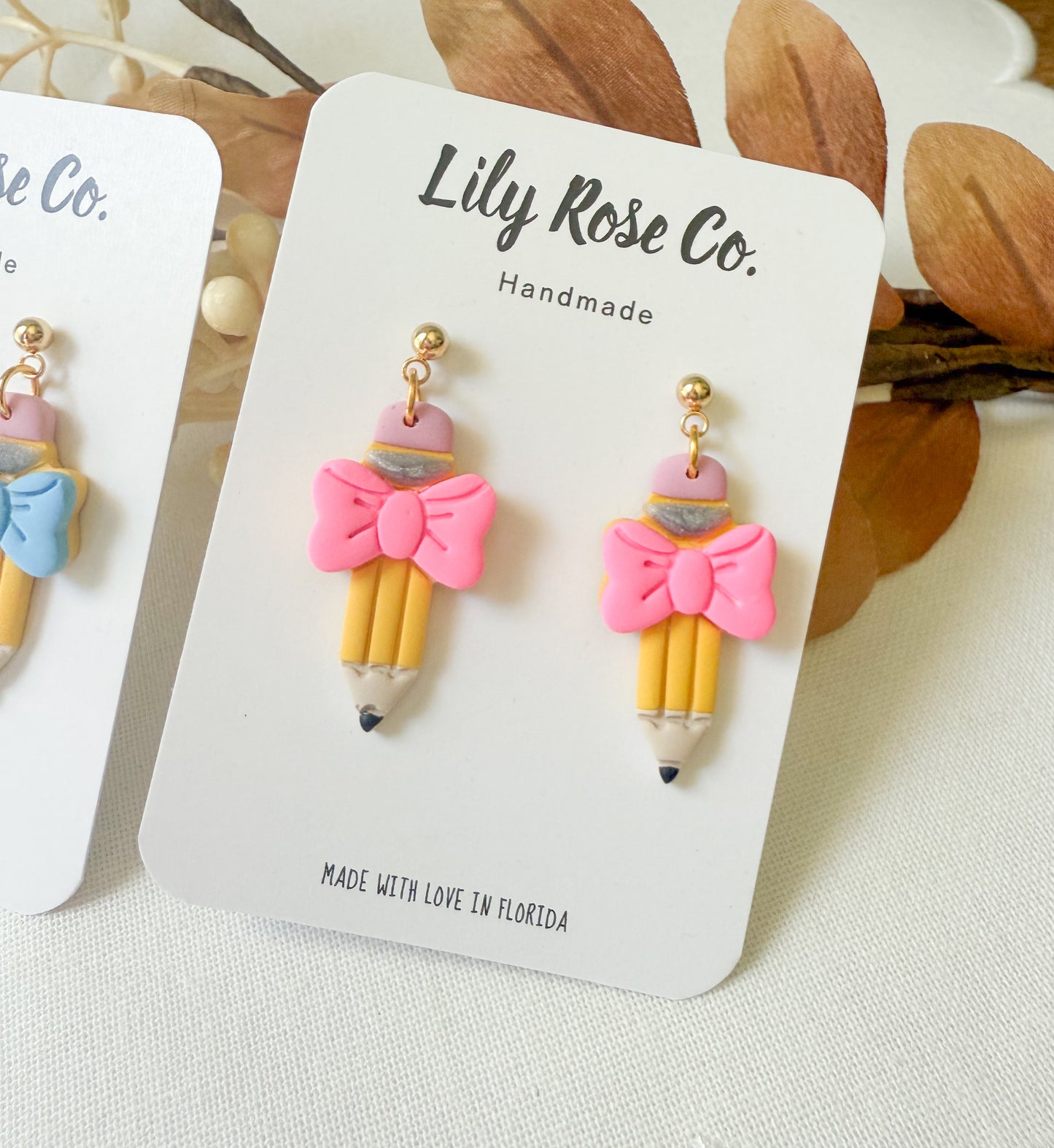 Pencil Bow Earrings