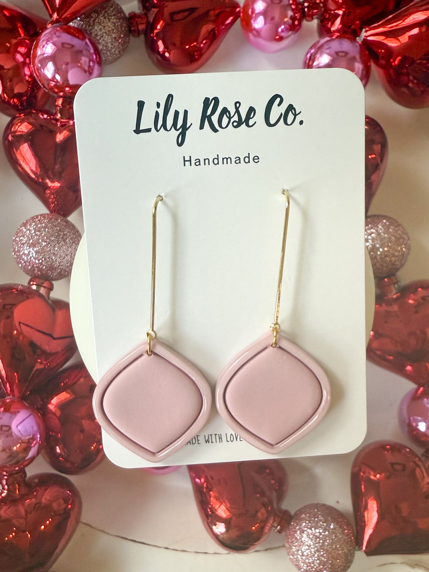 Mauve Diamond Long Drops