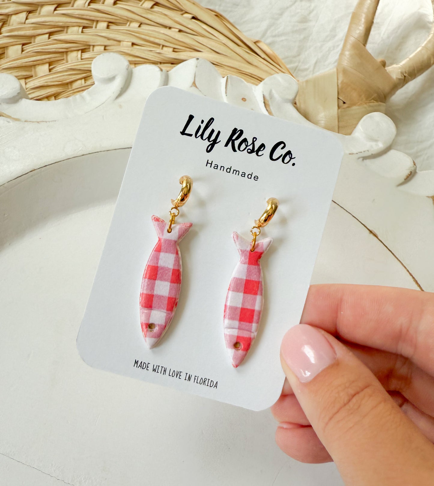 Red Gingham Fish
