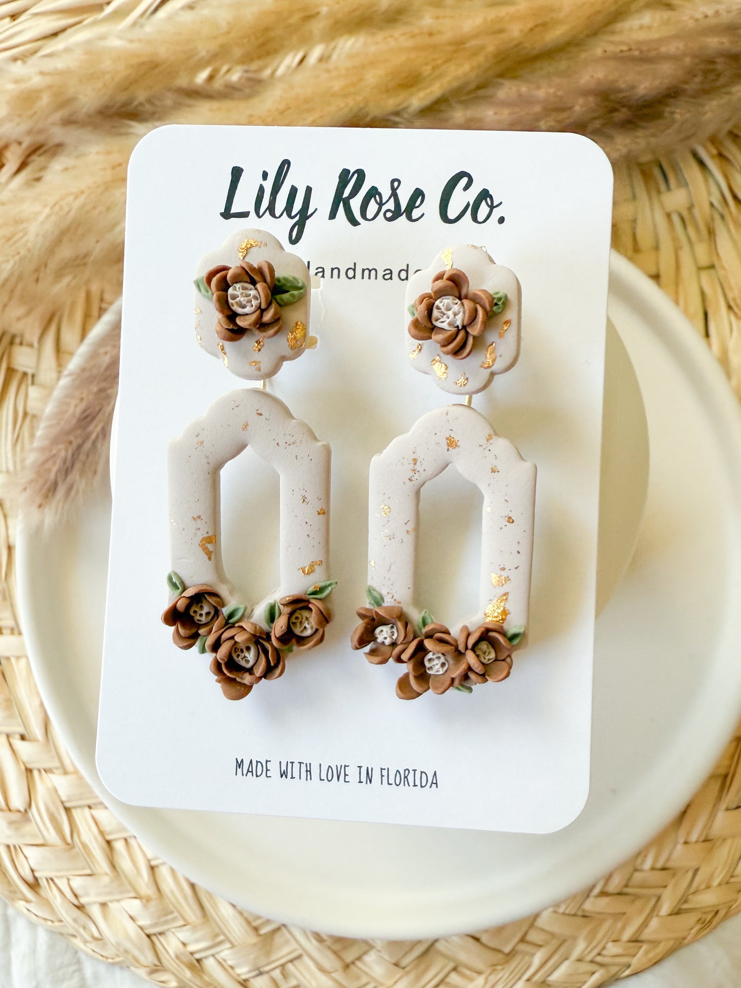 Brown Floral - 2 in 1 style