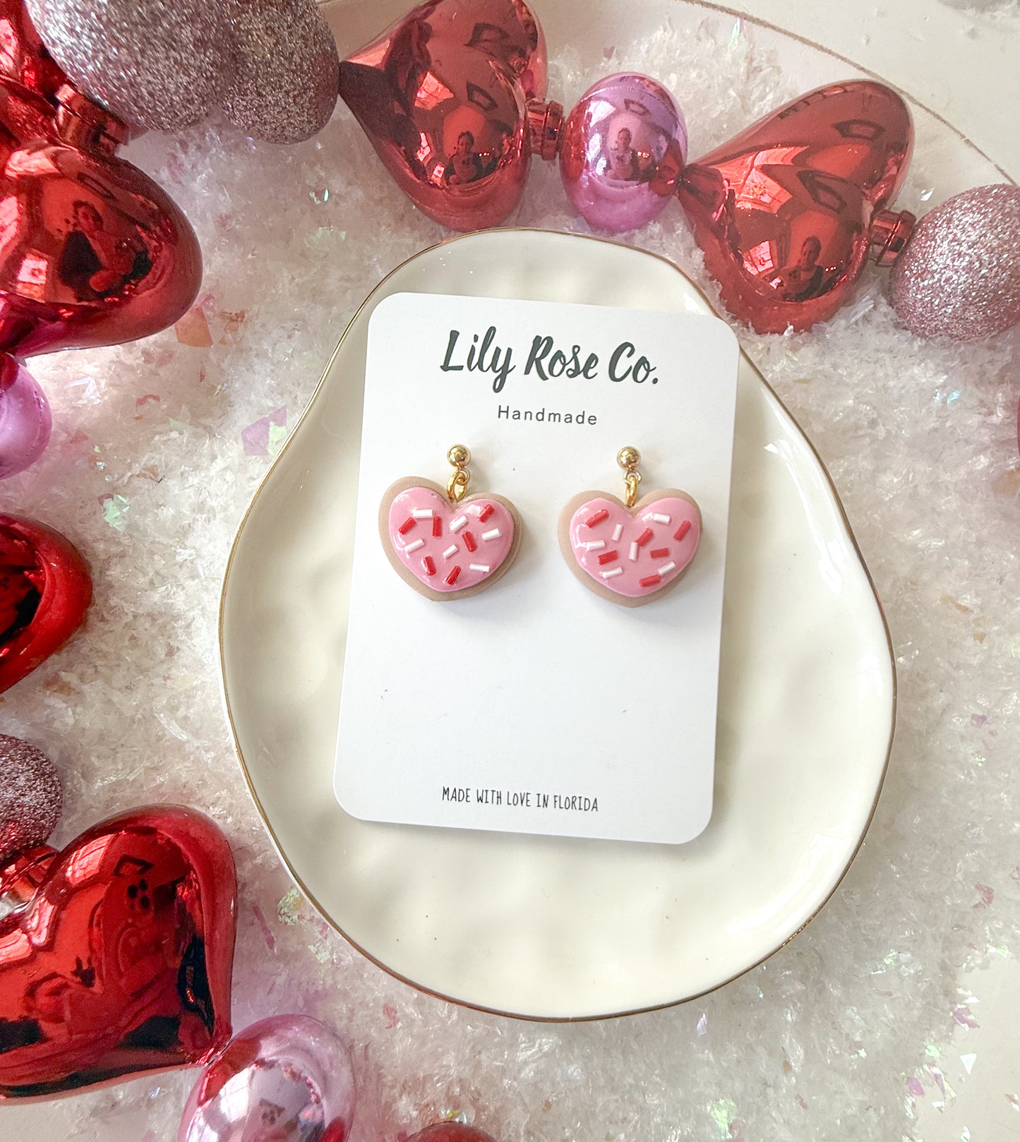 Valentines Cookie Earrings