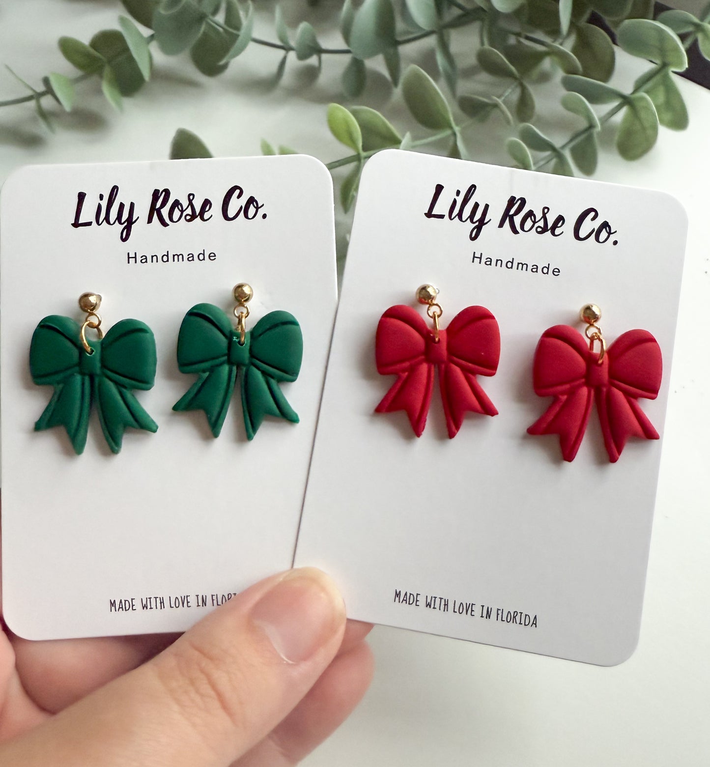 Red and Green Bows