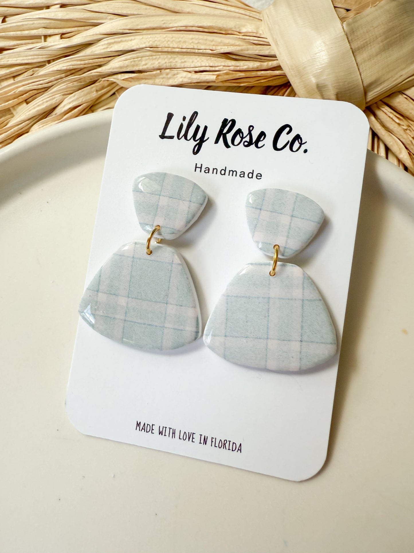 Soft Blue Flannel Print