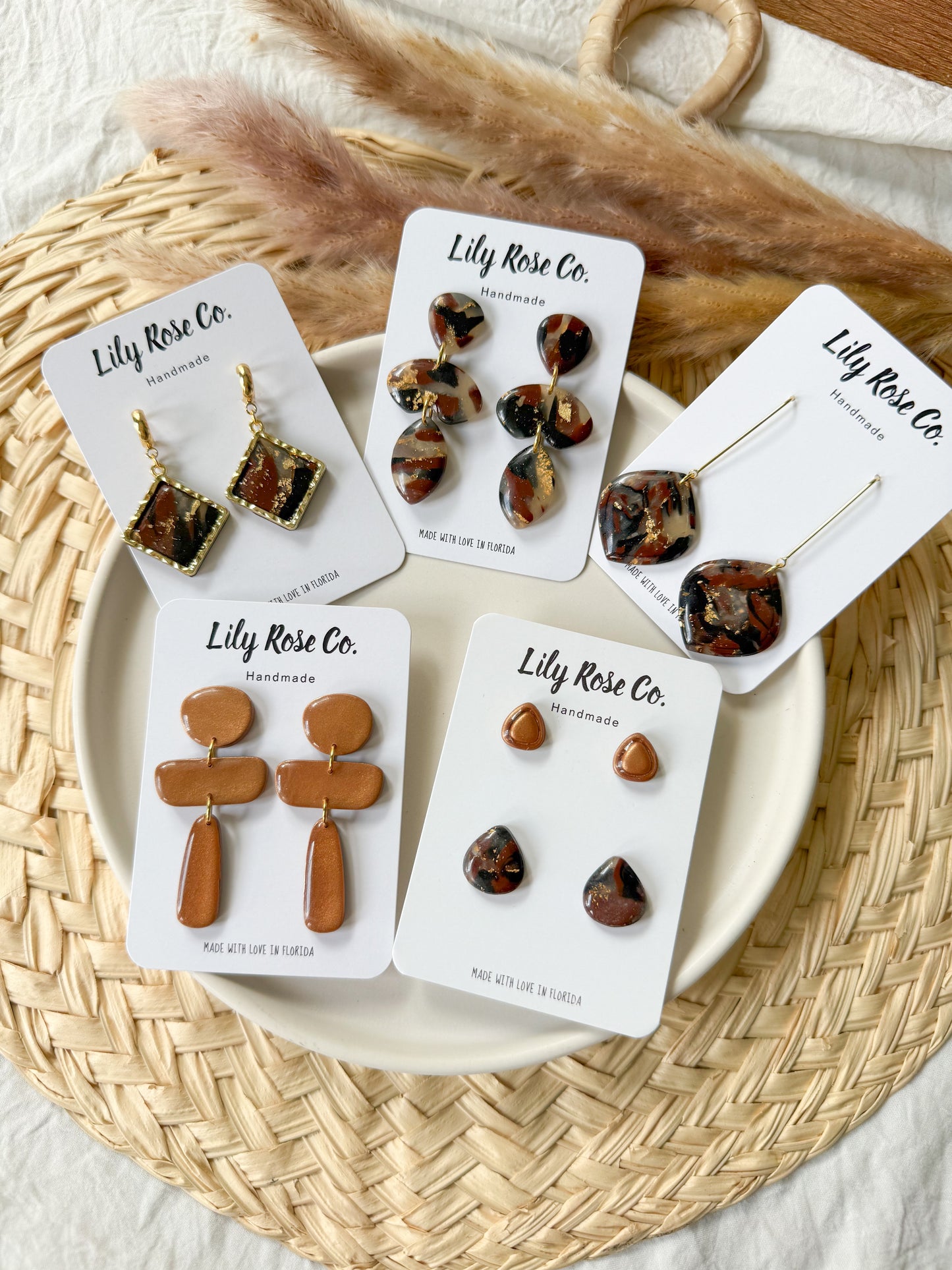 Chocolate and Brown/Black Mix Studs
