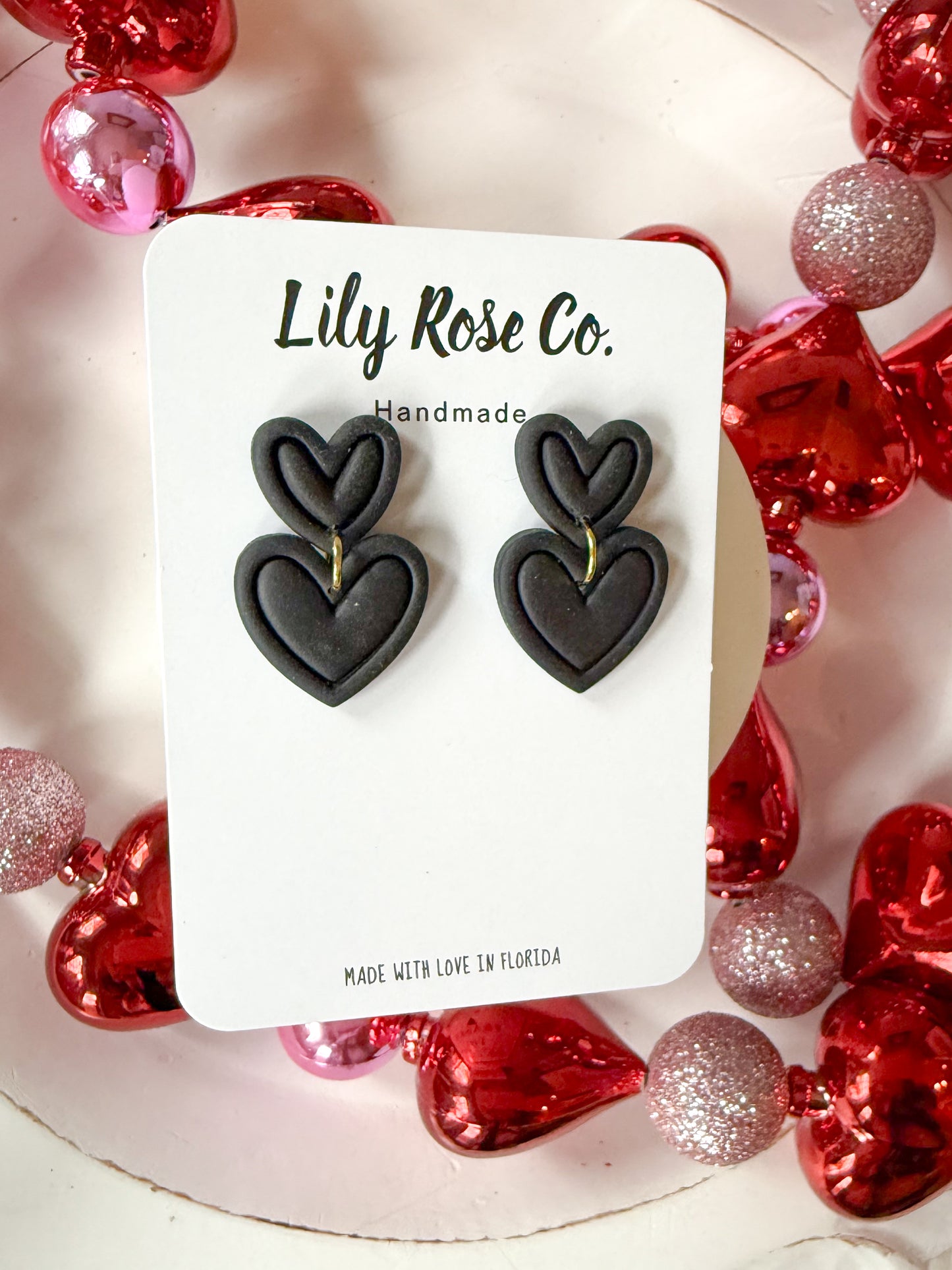 Double Hearts Black
