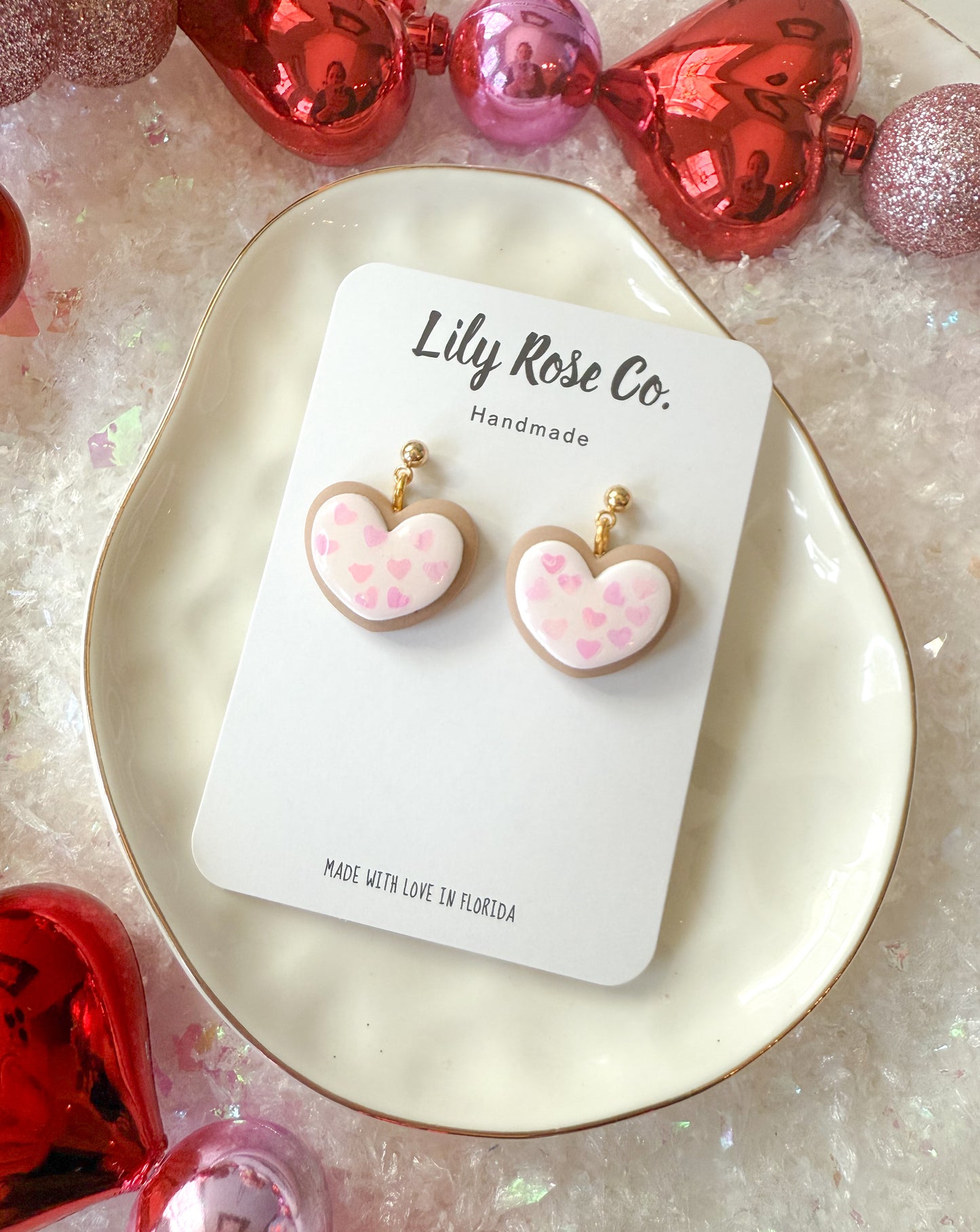 Valentines Cookie Earrings