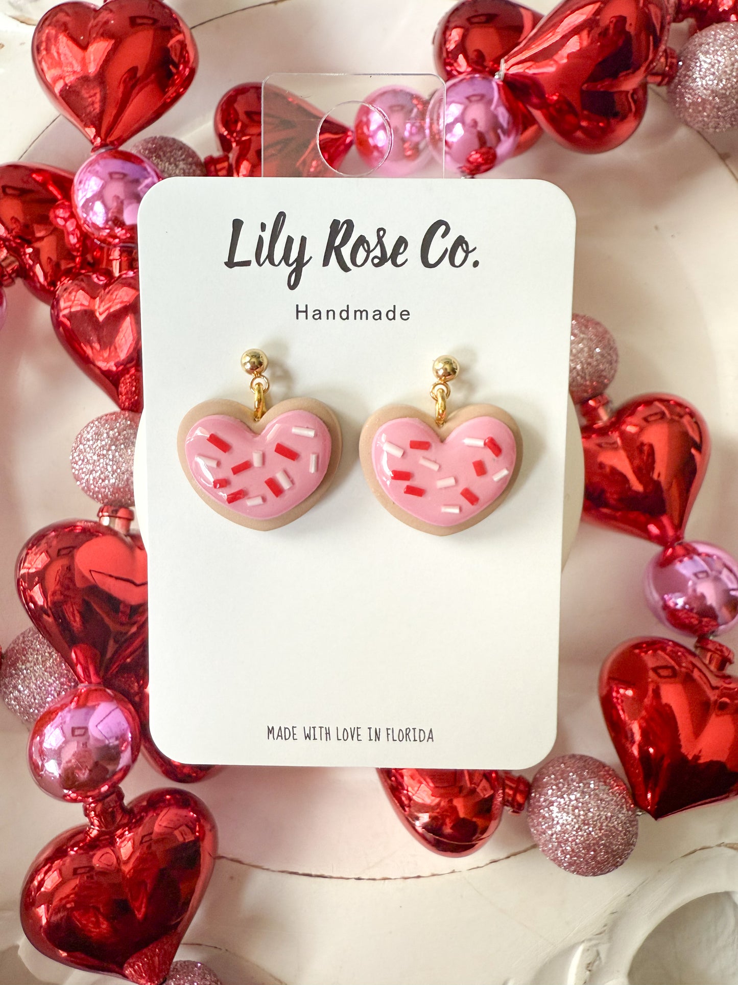 Valentines Cookie Earrings