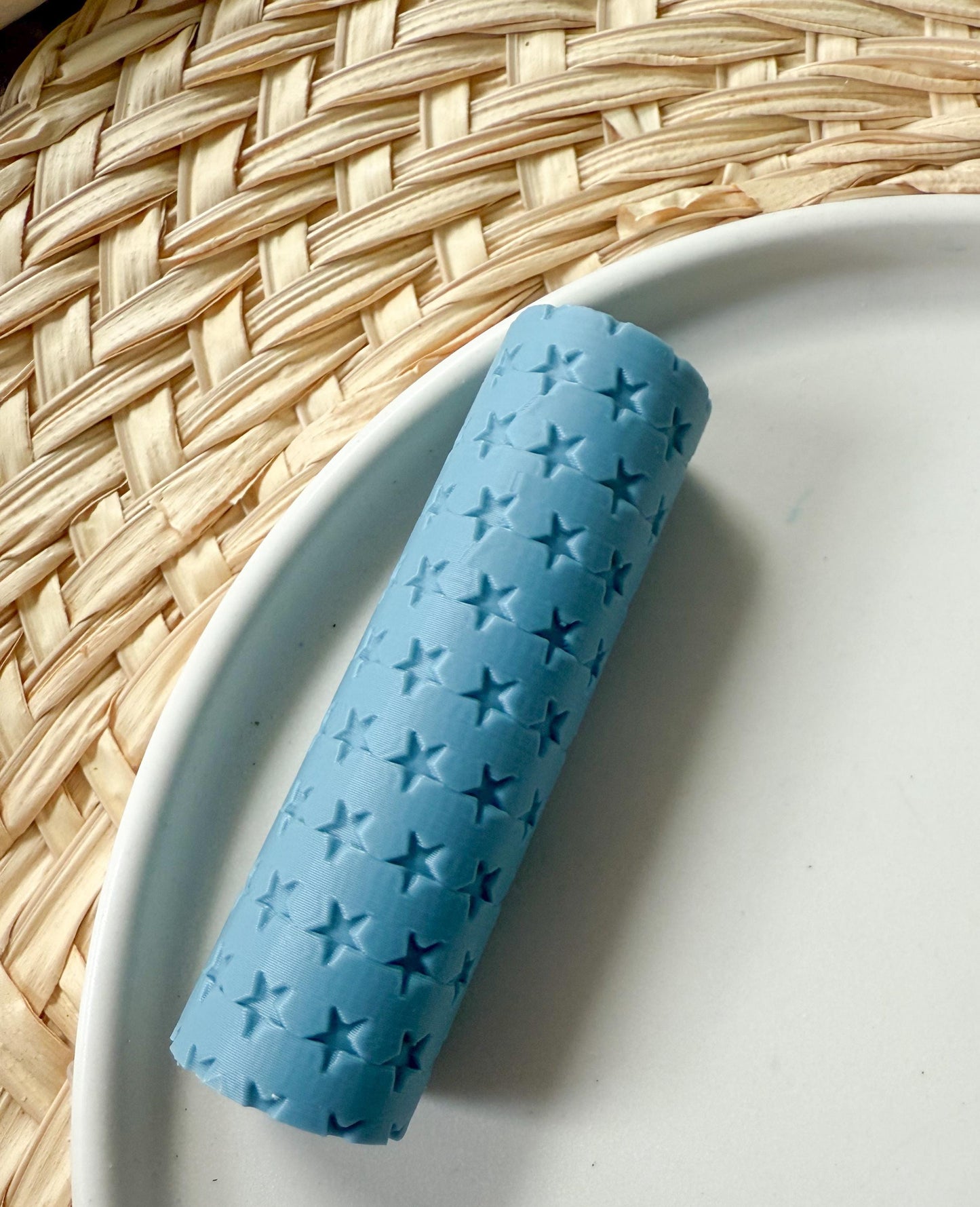 Star Texture Roller / Fourth of July Print / Stars / Texture Roller for Clay
