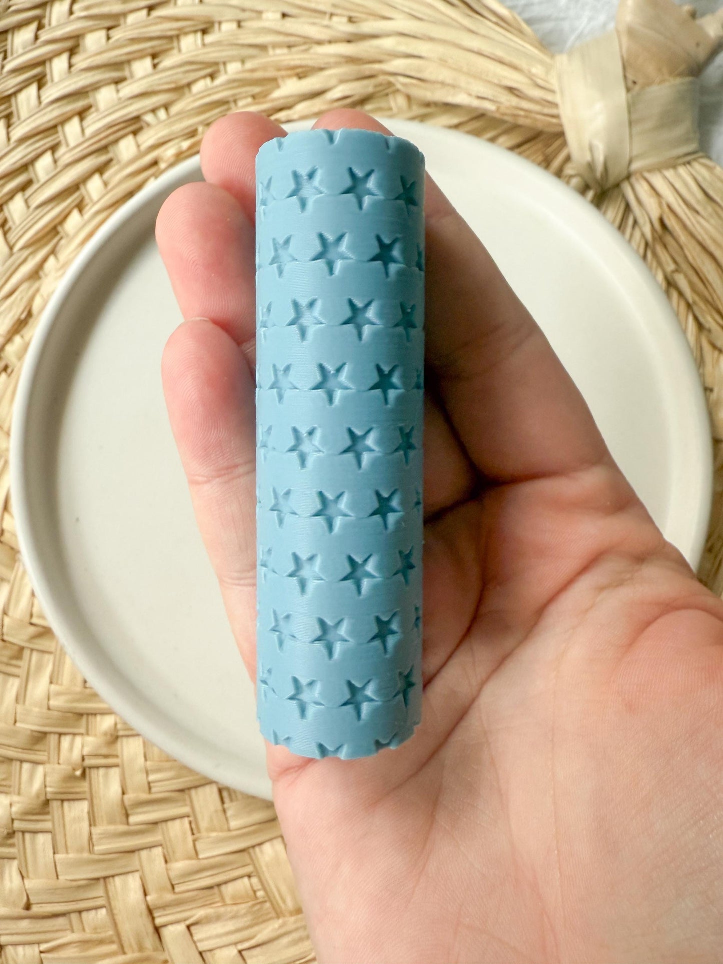 Star Texture Roller / Fourth of July Print / Stars / Texture Roller for Clay