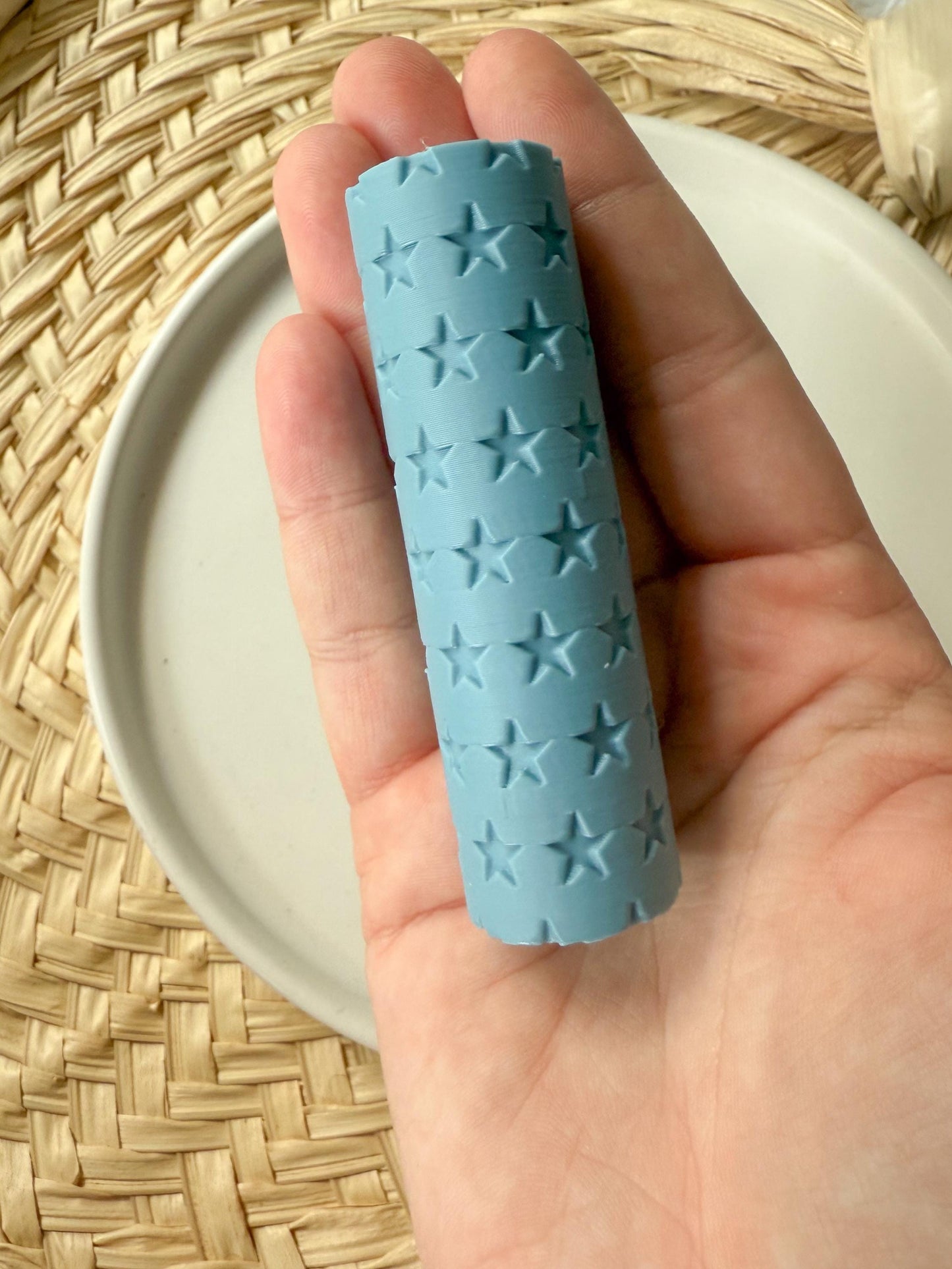 Star Texture Roller / Fourth of July Print / Stars / Texture Roller for Clay