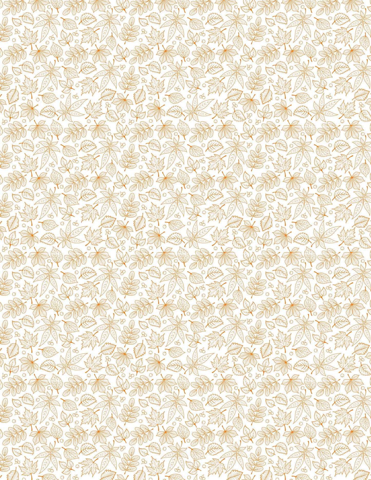 Orange Leaves Print / Transfer Sheets / Clay Transfer Sheets