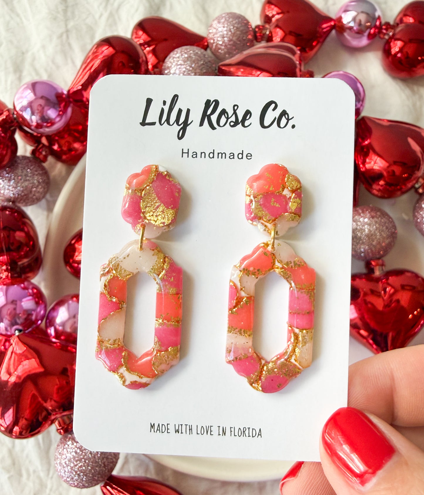 Valentines Stone Inspired Earrings