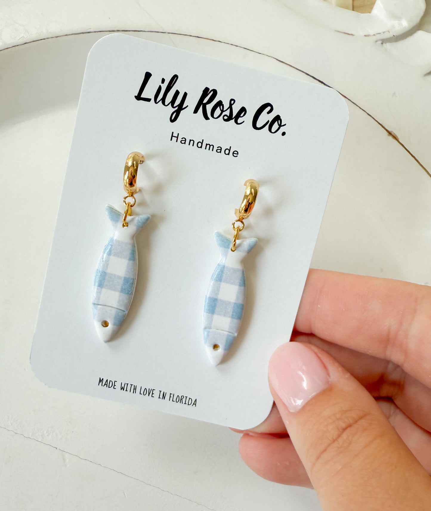 Blue Gingham Fish