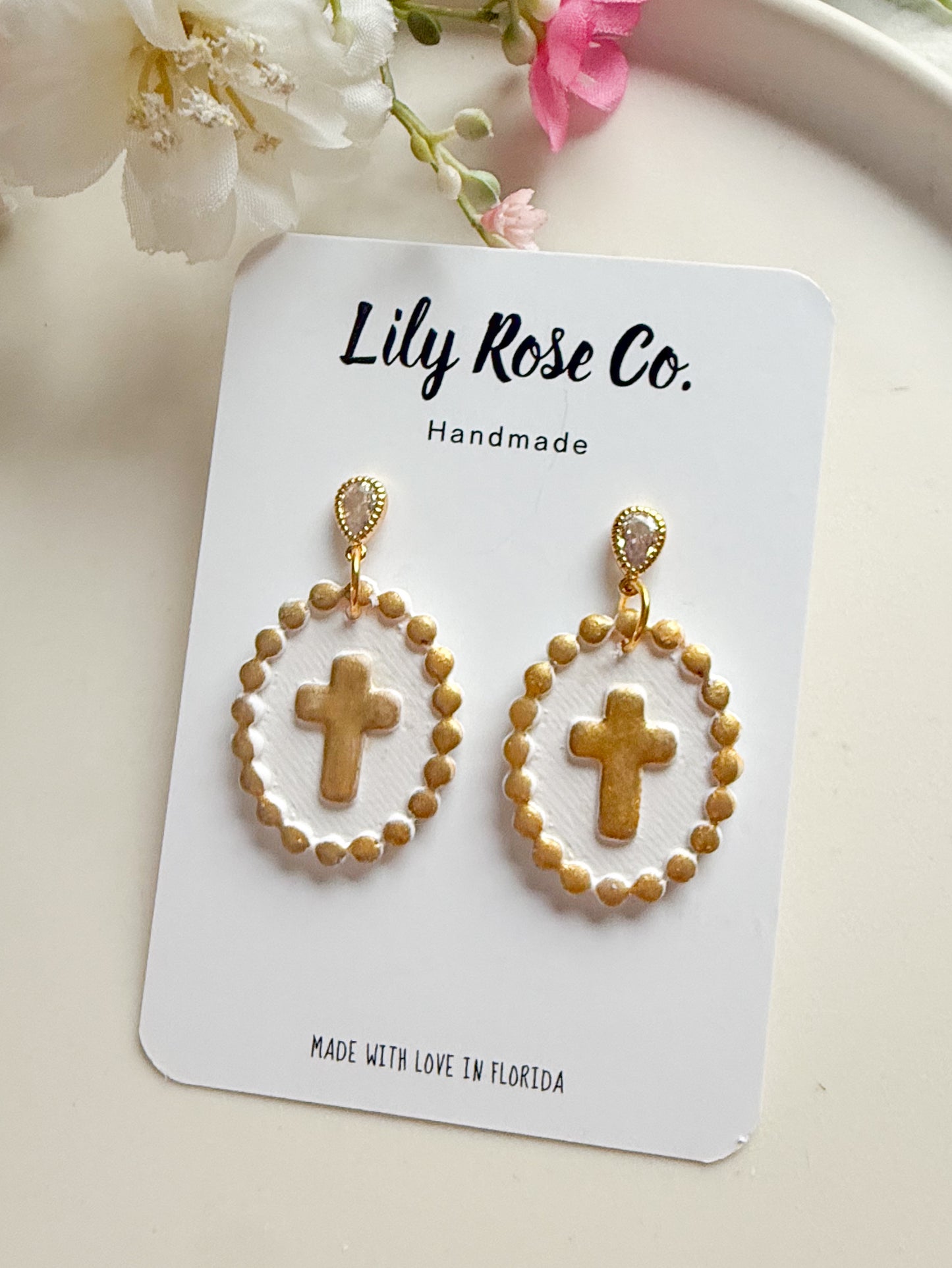 White and Gold Crosses