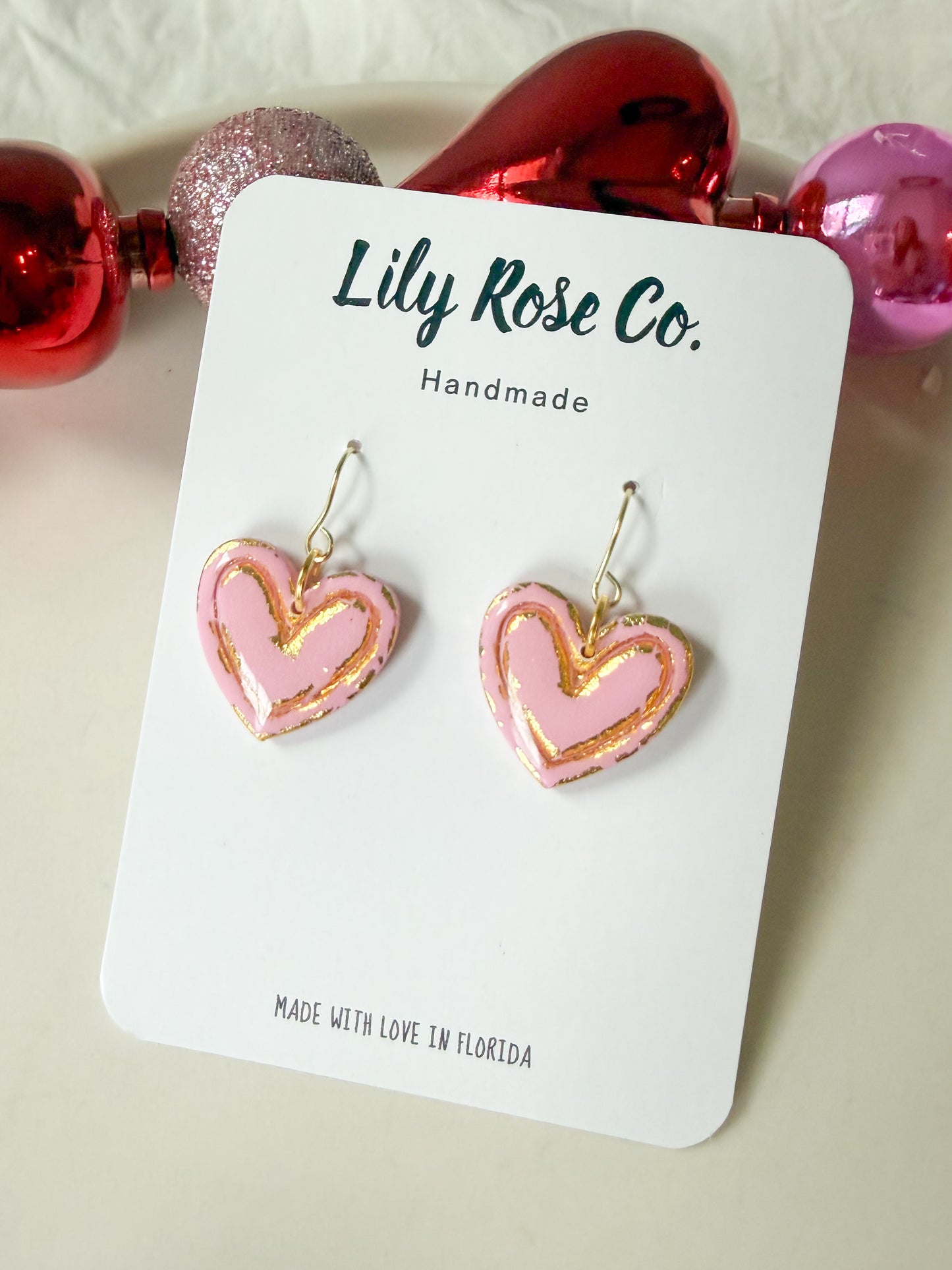 Hearts with Gold and Silver Foil