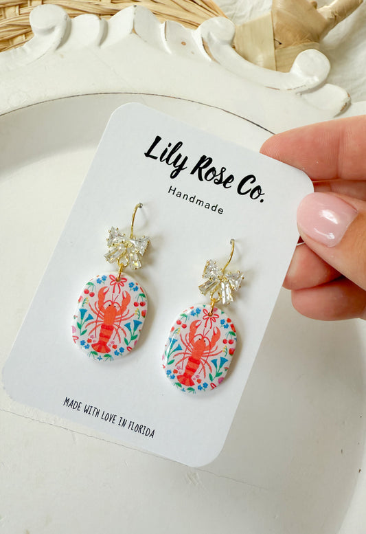Lobster Print With Bows
