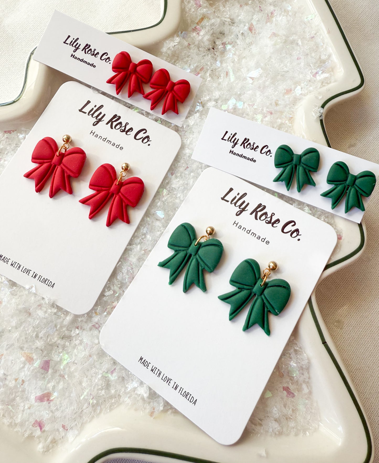 Red and Green Bows