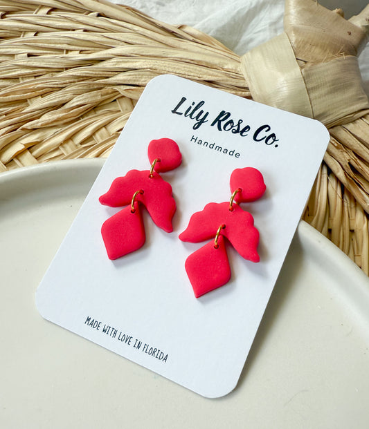 Bright Pink Drop Earrings