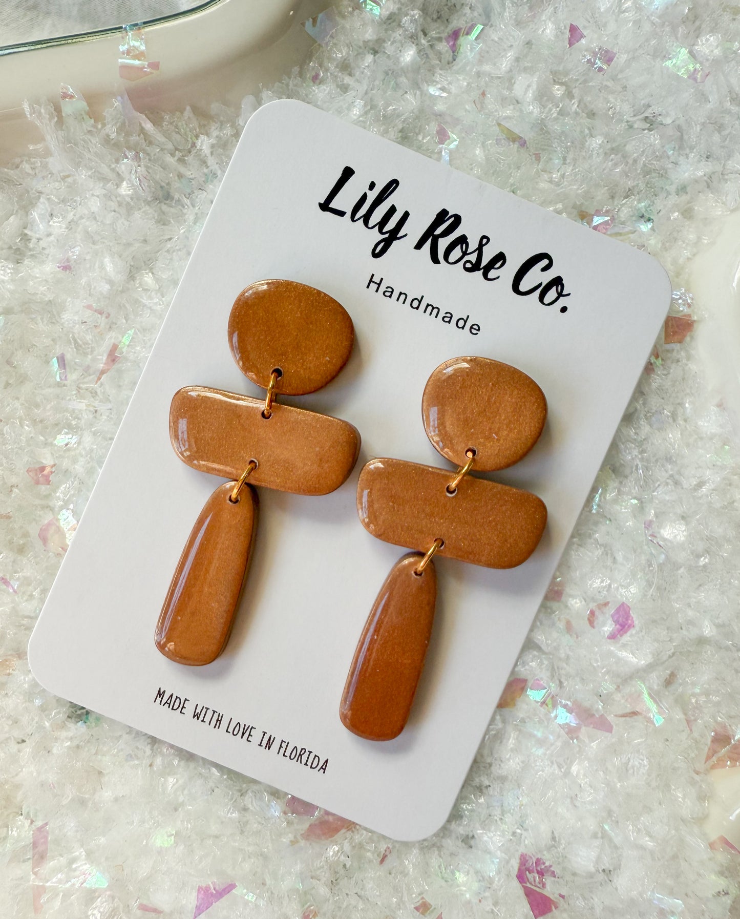 Chocolate Brown Statement Earrings