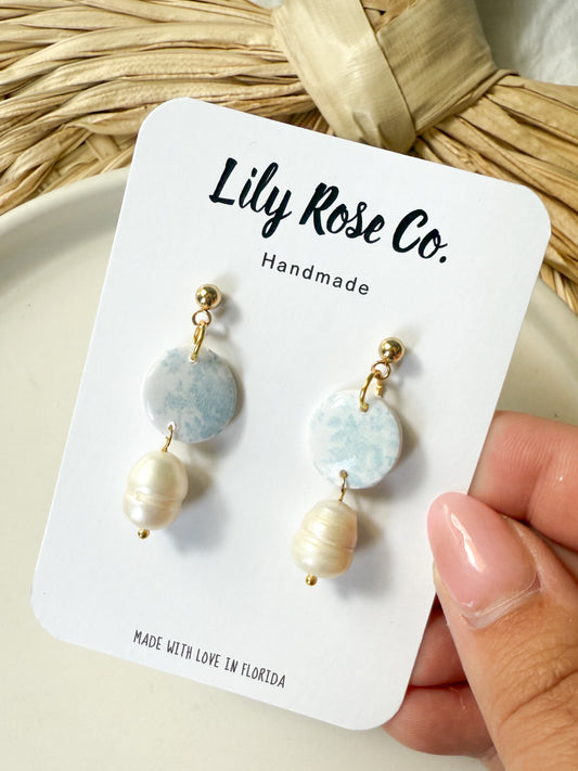 Porcelain Blue Floral Print