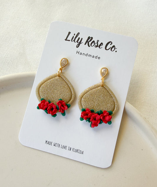 Princess Inspiration  - Gold and Red Flowers