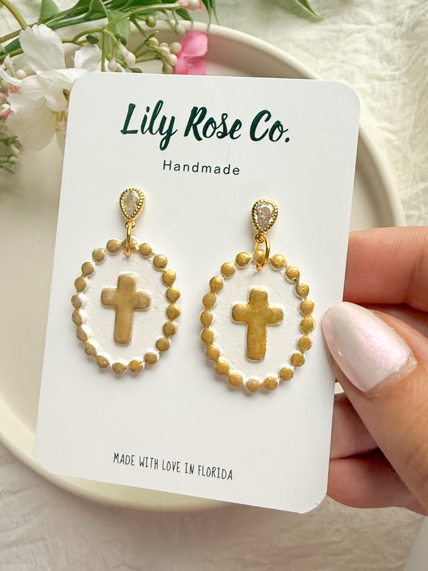 White and Gold Crosses