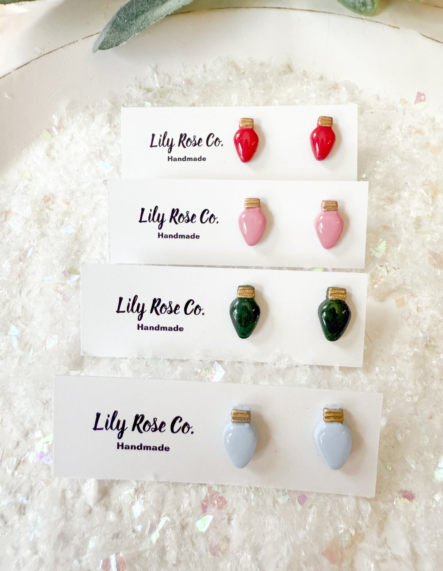 Christmas Bulb Studs