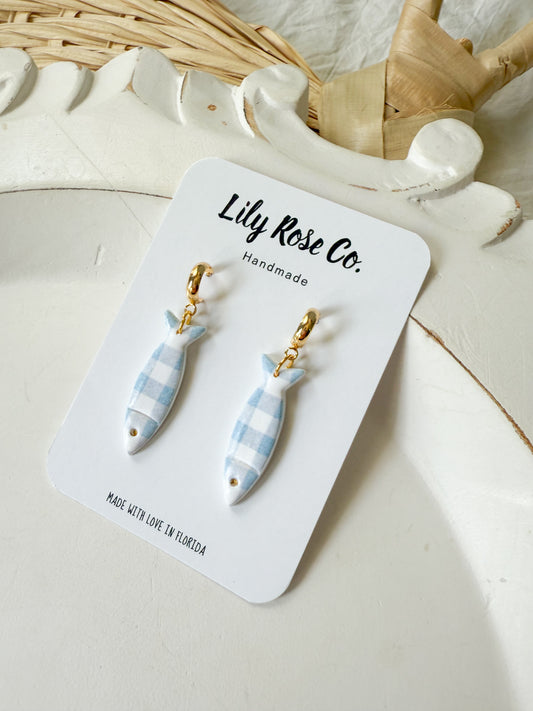 Blue Gingham Fish