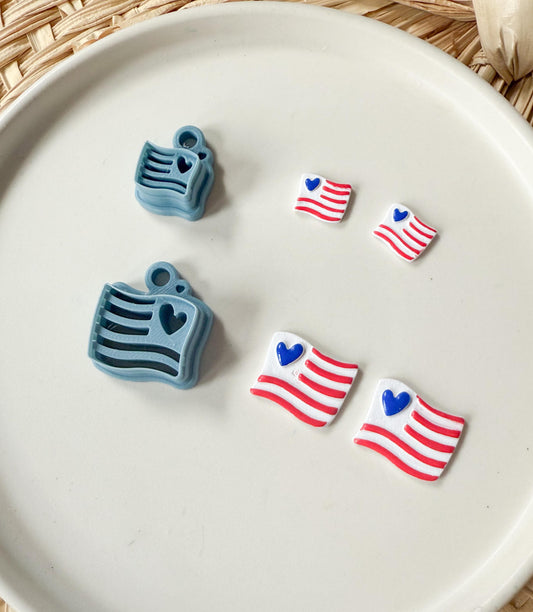 Flag Clay Cutter /Clay Cutters / USA / Fourth Of July Cutter