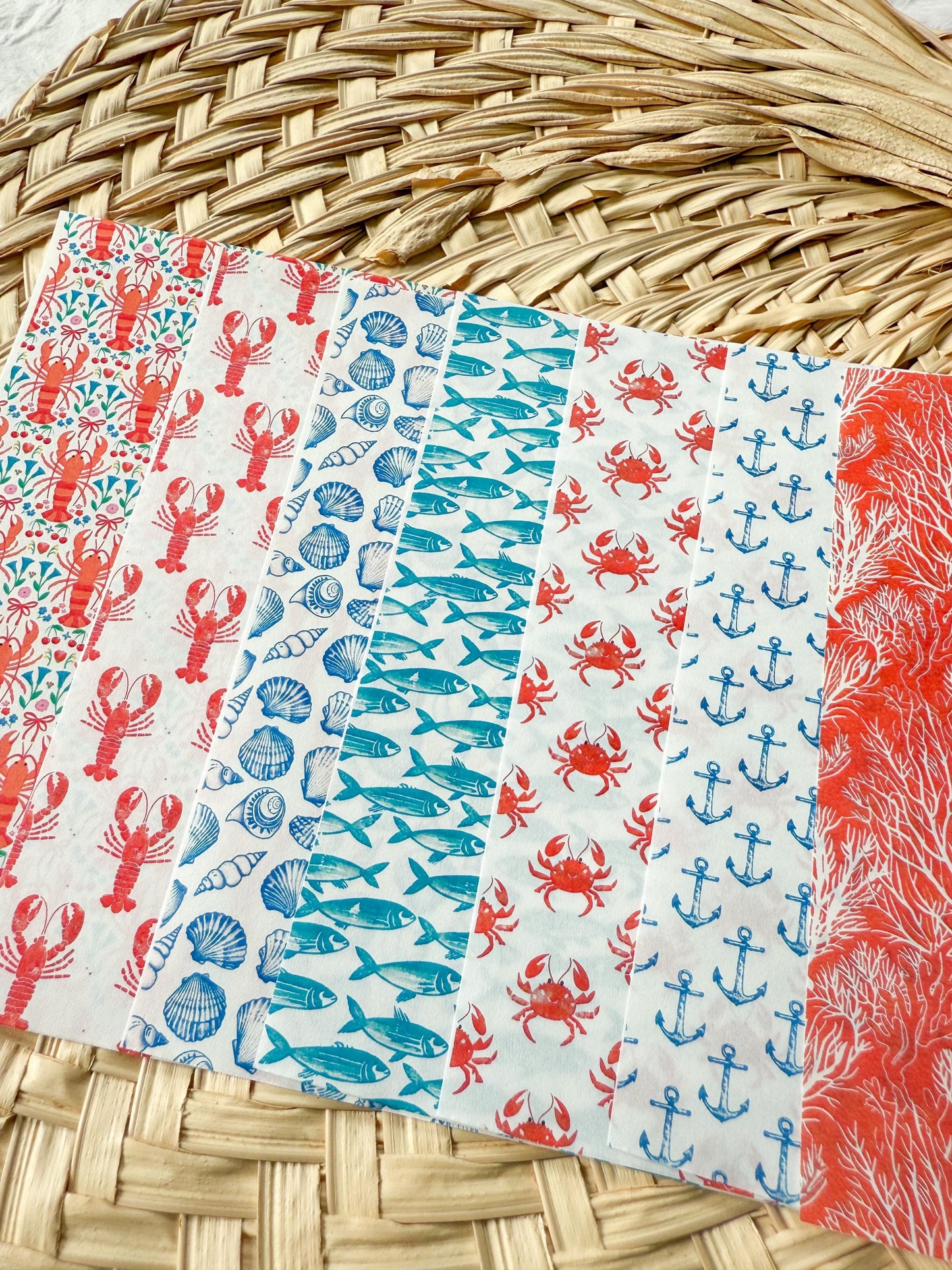 Pretty Lobster Transfer Sheets / Transfer Sheets / Water Clay Transfer Sheets/ Nautical Styles