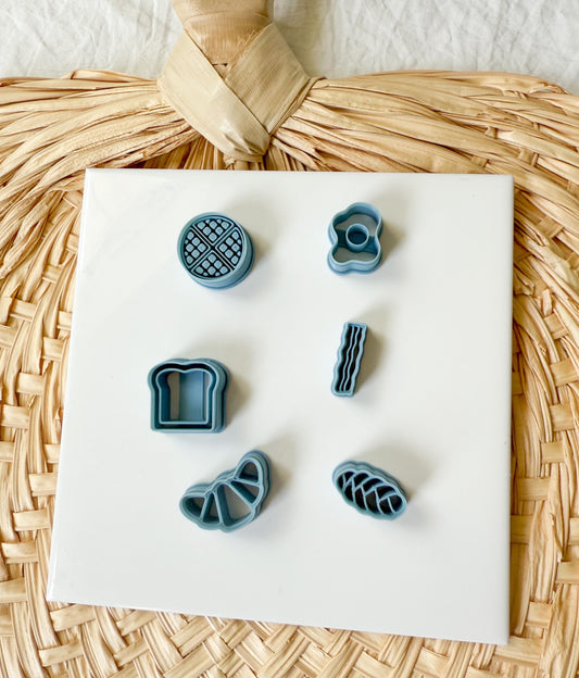 Breakfast Foods Clay Cutter /Clay Cutters / Bacon and Eggs / Croissant