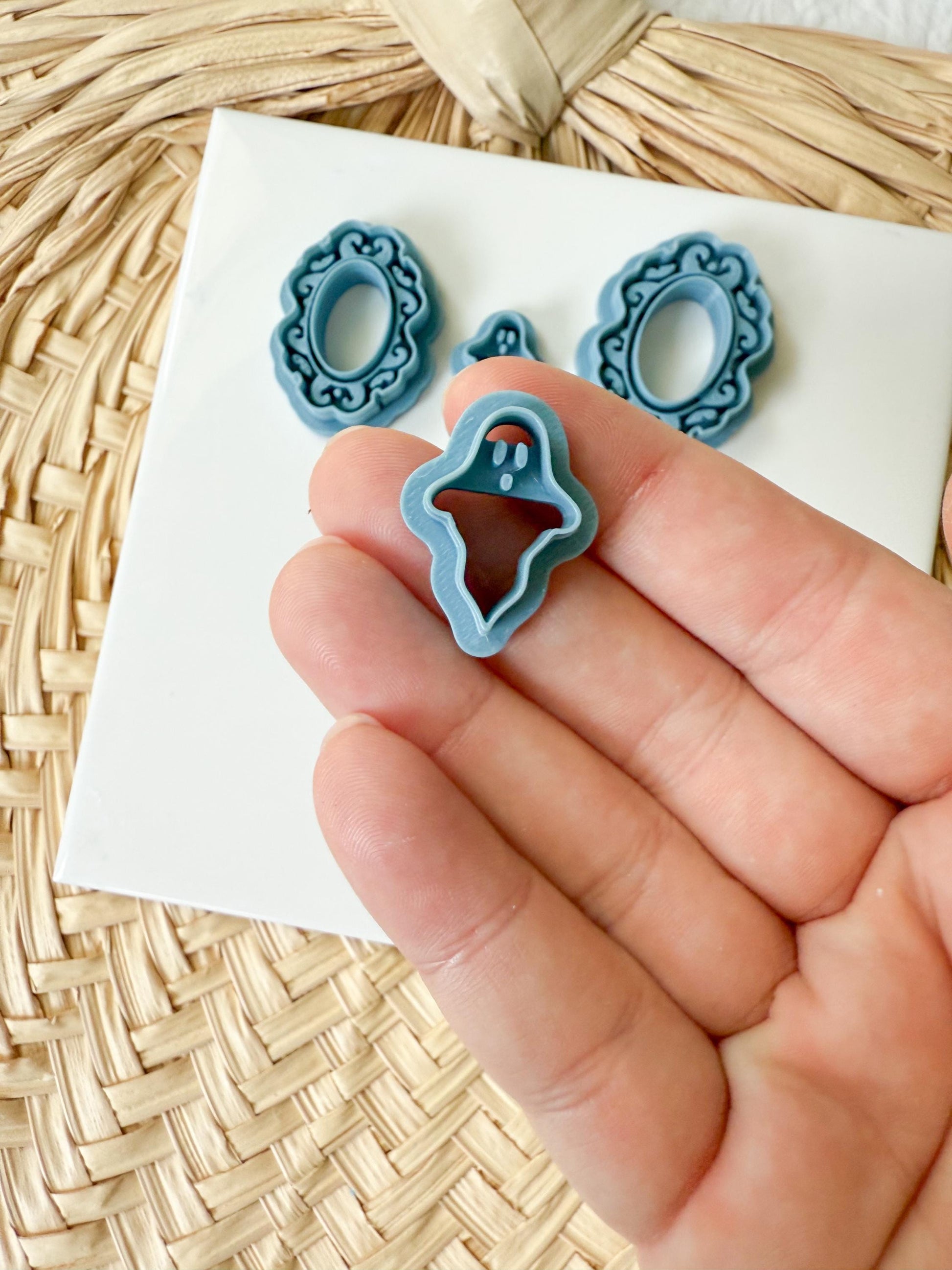Ghost Frame Set Clay Cutter /Clay Cutters / Halloween Clay Cutters