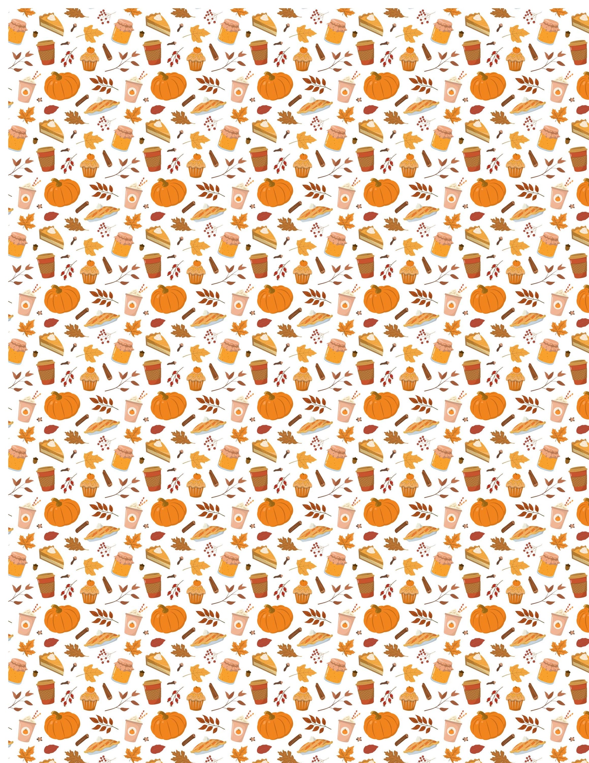 Fall Food Print / Transfer Sheets / Clay Transfer Sheets