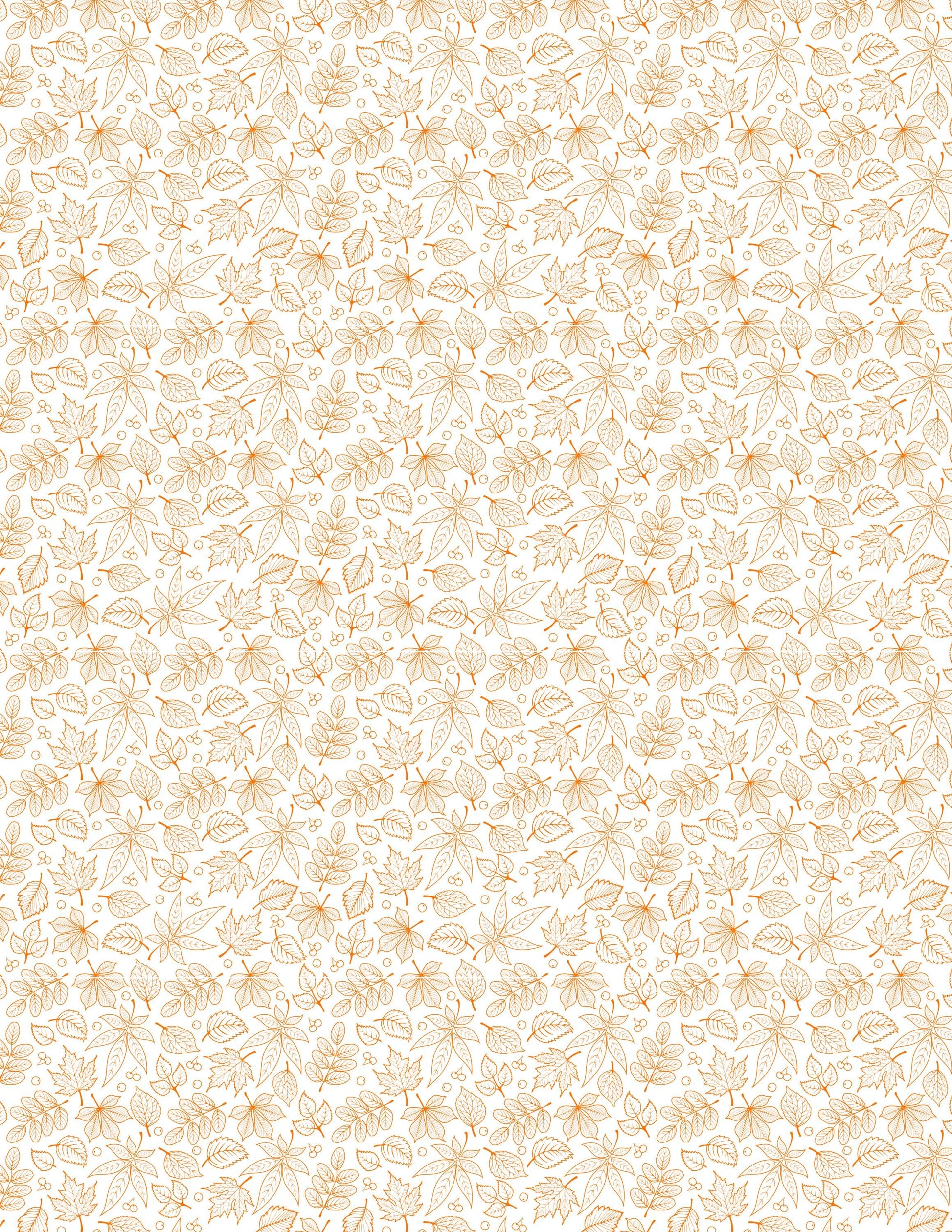 Orange Leaves Print / Transfer Sheets / Clay Transfer Sheets