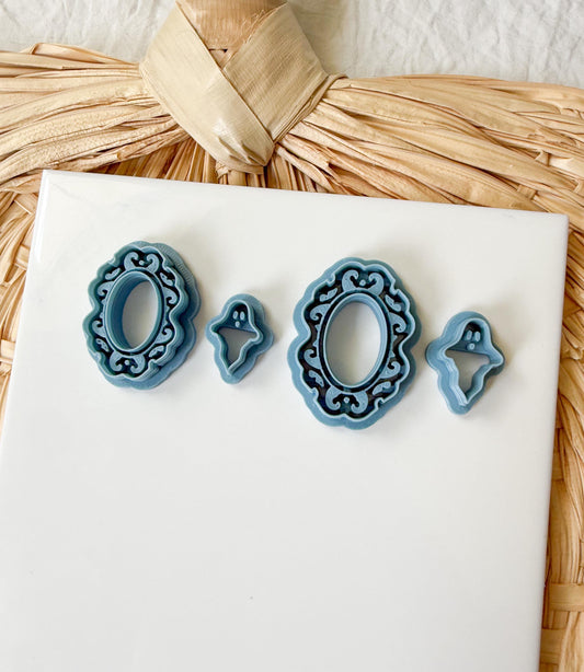 Ghost Frame Set Clay Cutter /Clay Cutters / Halloween Clay Cutters