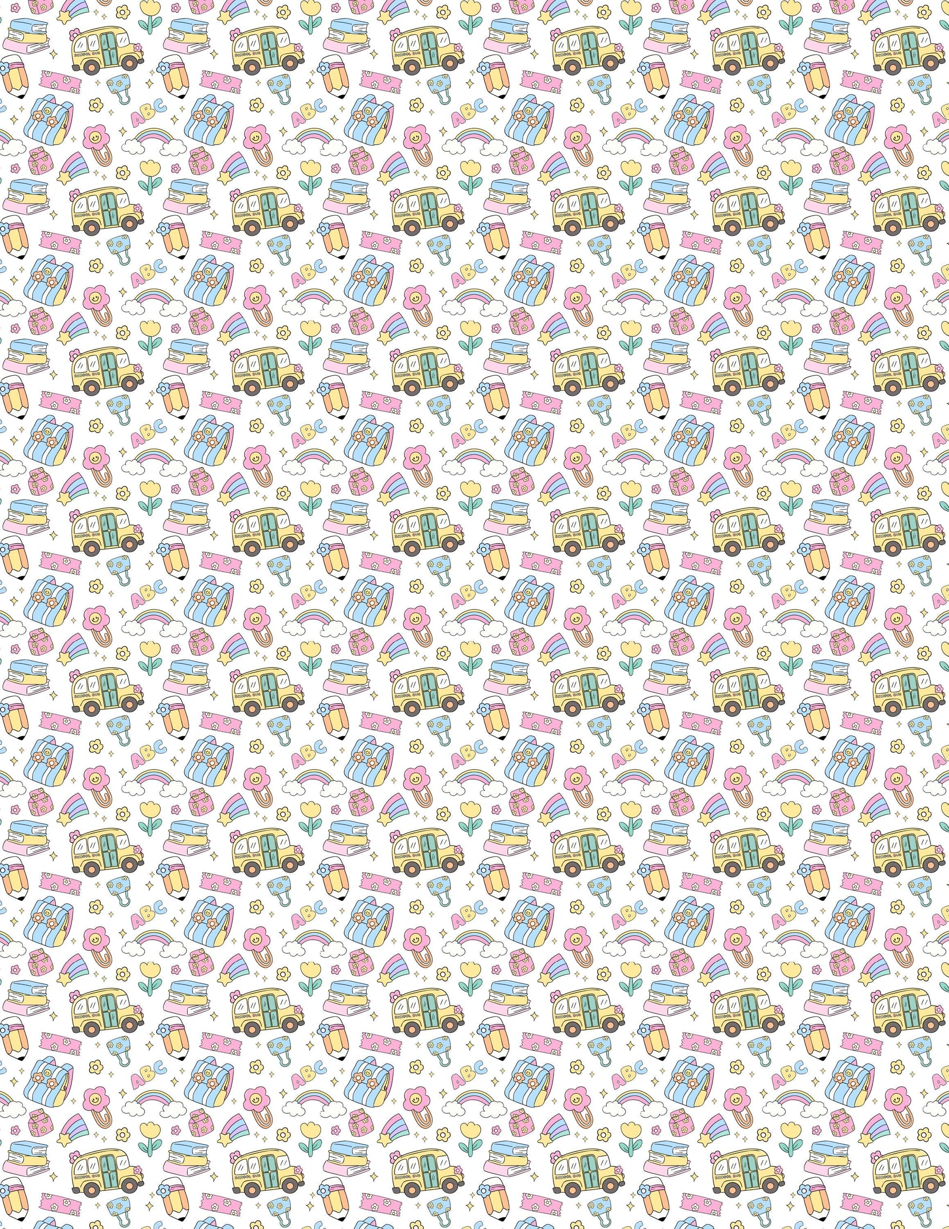 School Pattern Print / Transfer Sheets / Clay Transfer Sheets
